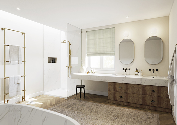 Emily Bond Oscar Stripe, Sage - Roman Blind - Image 6